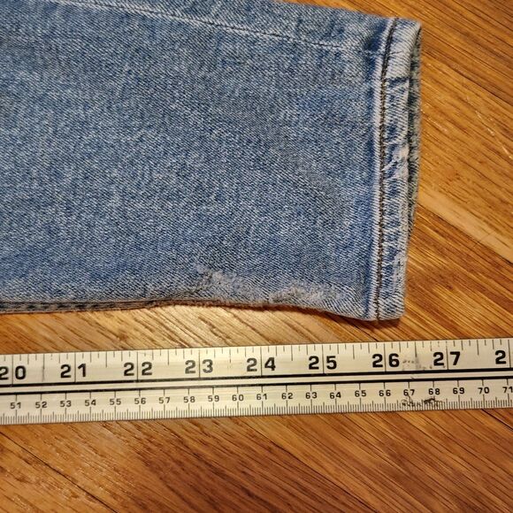AGOLDE Nico Jeans Med Wash High Rise Straight Leg Button Fly 90's Style Sz 28 - Picture 9 of 9